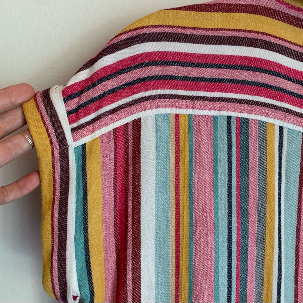 Harper Striped Button Down Blouse - image 6